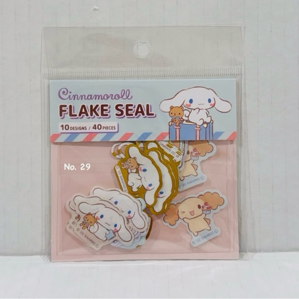 Sanrio Cinnamoroll Flake Stickers - 10 Designs / 40 Pieces